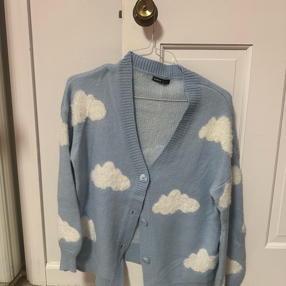Forever 21 Light Blue Cloud Cardigan